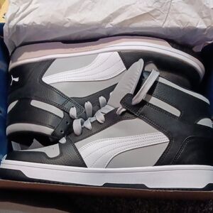 Puma Men's Black, Gray, and White Sneakers